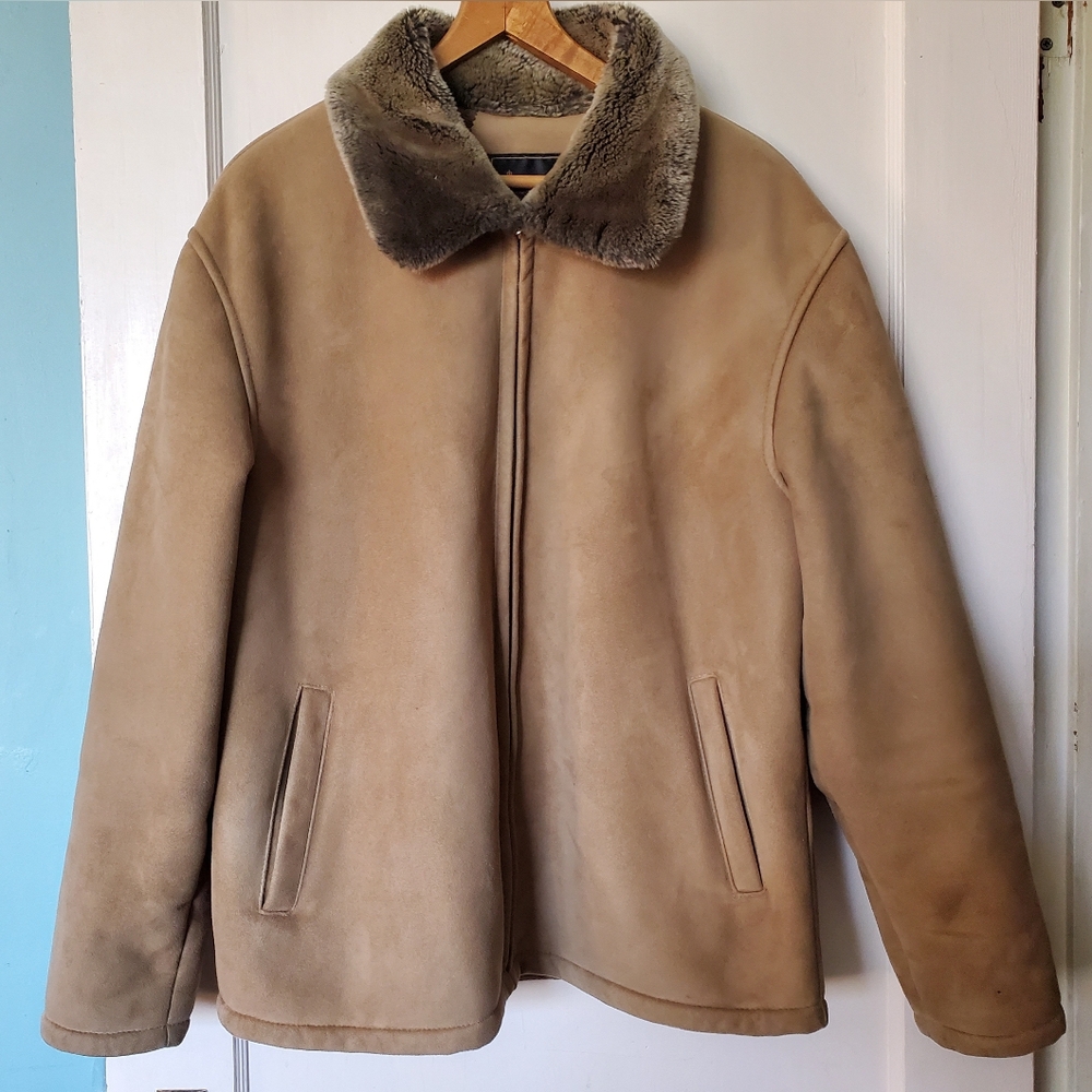 💯Winter Must Have💥Suede Faux Fur Sherpa Jacket💖